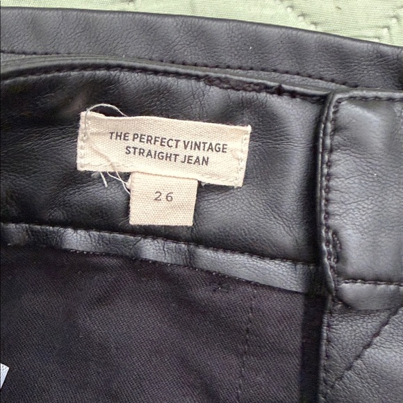 Madewell Faux Leather The Perfect Vintage Jean Black Soft/supple Washable Flaw - Picture 9 of 16